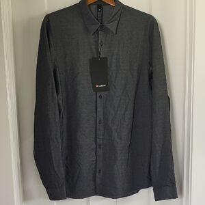 Lululemon Dark Gray "Commission" Button Down Shirt Size L